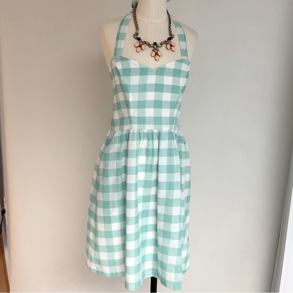 DAYTON Plaid Backless Sun Dress
